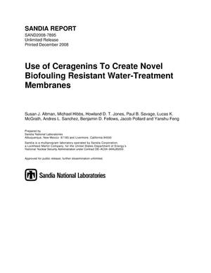 Use of ceragenins to create novel biofouling resistant water-treatment membranes.