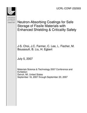 Neutron-Absorbing Coatings for Safe Storage of Fissile Materials with Enhanced Shielding & Criticality Safety