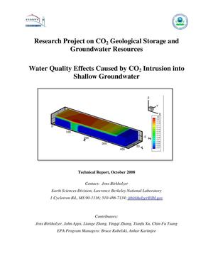 Research Project on CO2 Geological Storage and Groundwater Resources: Water Quality Effects Caused by CO2 Intrusion into Shallow Groundwater