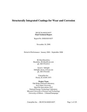 Structurally Integrated Coatings for Wear and Corrosion