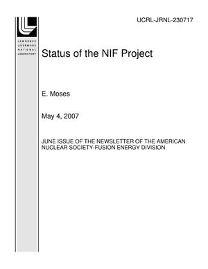 Status of the NIF Project