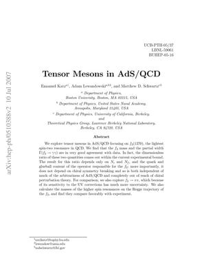 Tensors mesons in AdS/QCD