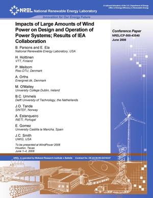 Impacts of Large Amounts of Wind Power on Design and Operation of Power Systems; Results of IEA Collaboration