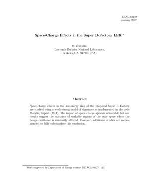 Space-Charge Effects in the Super B-Factory LER