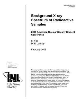 Background X-ray Spectrum of Radioactive Samples