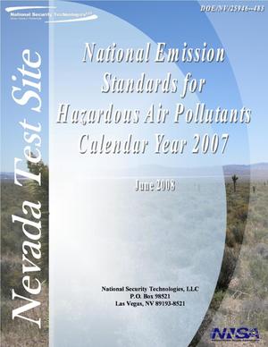 Nevada Test Site National Emission Standards for Hazardous Air Pollutants Calendar Year 2007