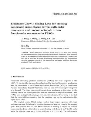 Emittance growth scaling laws for crossing systematic space-charge driven sixth-order resonances and random octupole driven fourth-order resonances in FFAGs