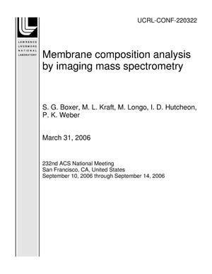 Membrane composition analysis by imaging mass spectrometry