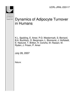 Dynamics of Adipocyte Turnover in Humans