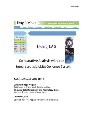 Using IMG: Comparative Analysis with the Integrated Microbial Genomes System