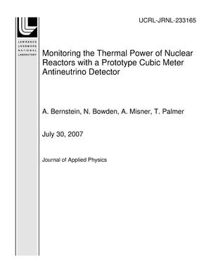 Monitoring the Thermal Power of Nuclear Reactors with a Prototype Cubic Meter Antineutrino Detector