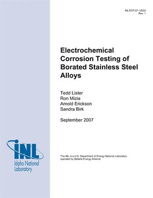 Electrochemical Corrosion Testing of Borated Stainless Steel Alloys