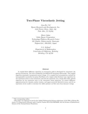 Two-phase viscoelastic jetting