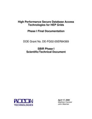 High-Performance Secure Database Access Technologies for HEP Grids