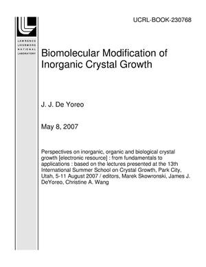 Biomolecular Modification of Inorganic Crystal Growth