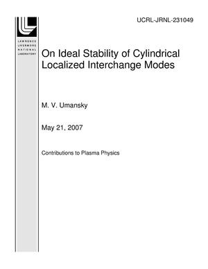 On Ideal Stability of Cylindrical Localized Interchange Modes