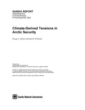 Climate-derived tensions in Arctic security.