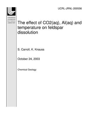 The effect of CO2(aq), Al(aq) and temperature on feldspar dissolution