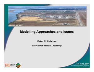 Modelling Approaches and Issues
