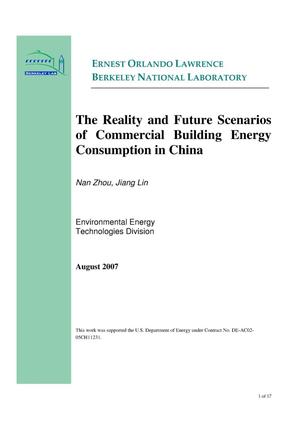 The Reality and Future Scenarios of Commercial Building Energy Consumption in China