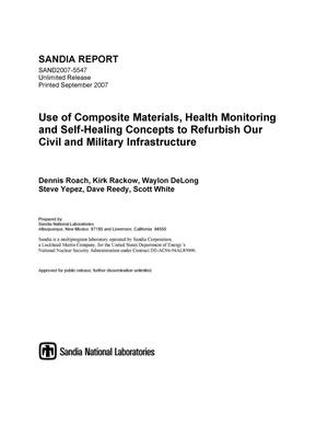Use of composite materials, health monitoring and self-healing concepts to refurbish our civil and military infrastructure.