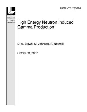 High Energy Neutron Induced Gamma Production