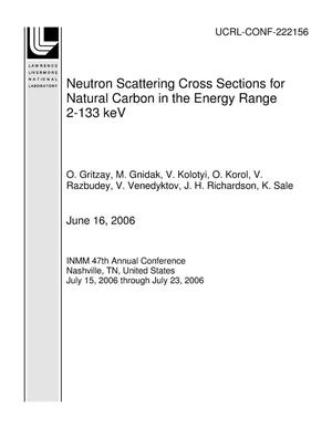 Neutron Scattering Cross Sections for Natural Carbon in the Energy Range 2-133 keV