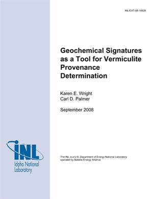 Geochemical Signatures as a Tool for Vermiculite Provenance Determination