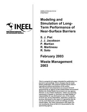 Modeling and Simulation of Long-Term Performance of Near-Surface Barriers