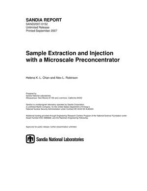 Sample extraction and injection with a microscale preconcentrator.