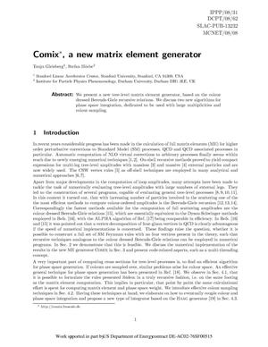 Comix, a New Matrix Element Generator