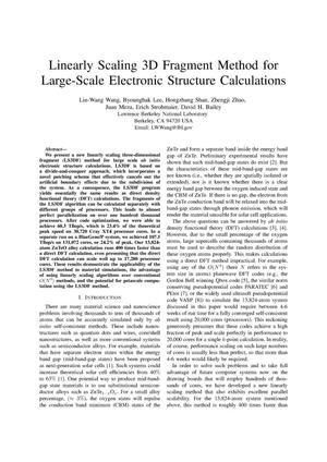 Linearly Scaling 3D Fragment Method for Large-Scale Electronic Structure Calculations