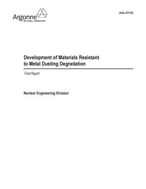 Development of Materials Resistant to Metal Dusting Degradation-Vol 2