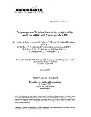 Long-range and head-on beam-beam compensation studies in RHIC with lessons for the LHC