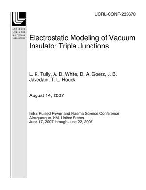 Electrostatic Modeling of Vacuum Insulator Triple Junctions