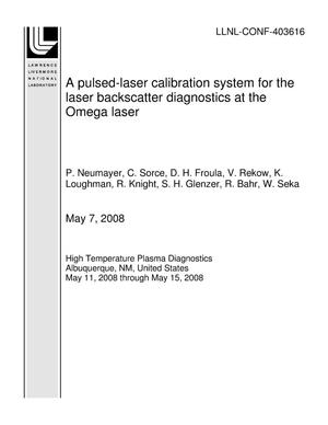 A pulsed-laser calibration system for the laser backscatter diagnostics at the Omega laser