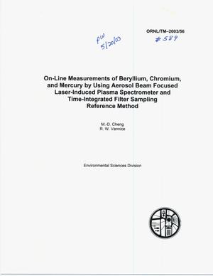 On-Line Measurement of Beryllium, Chromium, and Mercury by Using Aerosol Beam Focused Laser-Induced Plasma Spectrometer and TIme-Integrated Filter Sampling and Reference Method