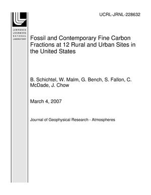 Fossil and Contemporary Fine Carbon Fractions at 12 Rural and Urban Sites in the United States