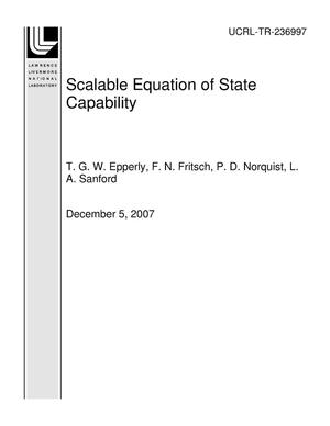 Scalable Equation of State Capability