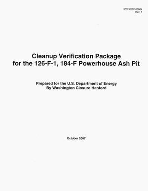 Cleanup Verification Package for the 126-F-1, 184-F Powerhouse Ash Pit