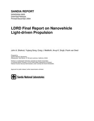 LDRD final report on nanovehicle light-driven propulsion.