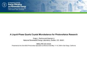 Liquid-Phase Quartz Crystal Microbalance for Photovoltaics Research