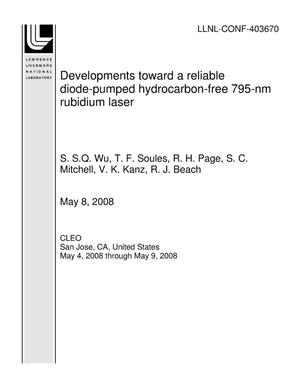 Developments toward a reliable diode-pumped hydrocarbon-free 795-nm rubidium laser
