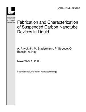 Fabrication and Characterization of Suspended Carbon Nanotube Devices in Liquid