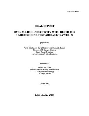 Final Report - Hydraulic Conductivity with Depth for Underground Test Area (UGTA) Wells
