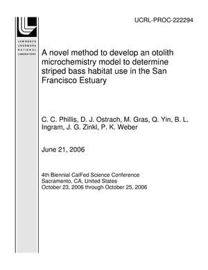 A novel method to develop an otolith microchemistry model to determine striped bass habitat use in the San Francisco Estuary