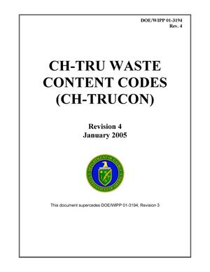 CH-TRU Waste Content Codes (CH-TRUCON)