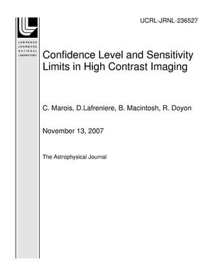 Confidence Level and Sensitivity Limits in High Contrast Imaging