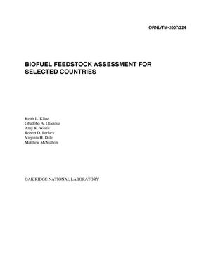 Biofuel Feedstock Assessment for Selected Countries