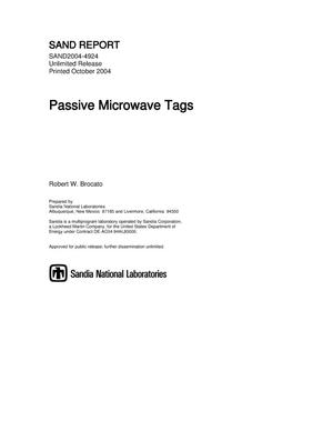 Passive microwave tags : LDRD 52709, FY04 final report.